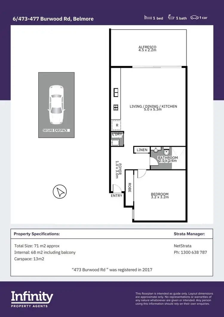 Floorplan of Homely apartment listing, 6/473-477 Burwood Road, Belmore NSW 2192