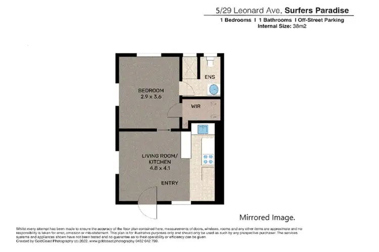 Floorplan of Homely apartment listing, 5/29 Leonard Avenue, Surfers Paradise QLD 4217