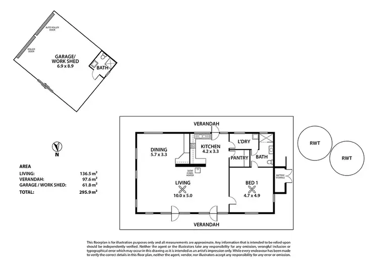 Floorplan of Homely townhouse listing, 10 Borchardt Road, Caloote SA 5254