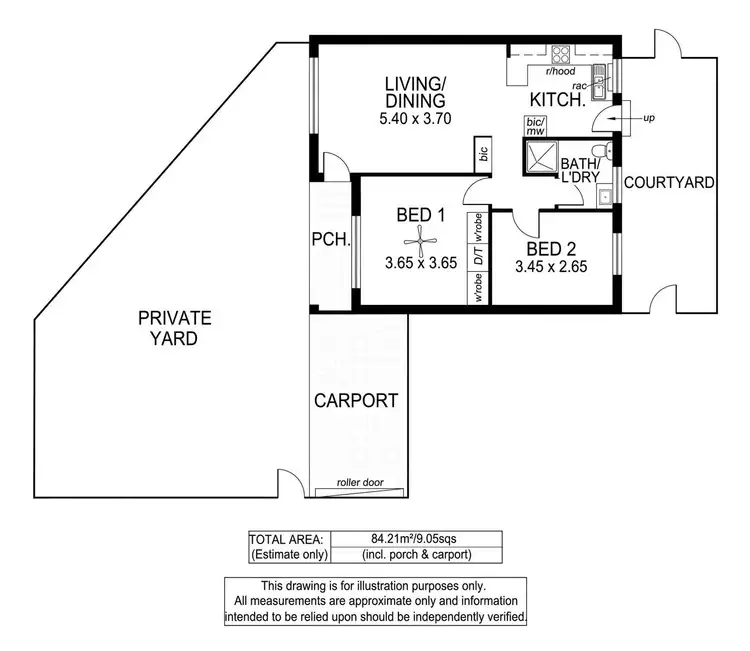 Floorplan of Homely unit listing, 4/65 Byre Avenue, Somerton Park SA 5044