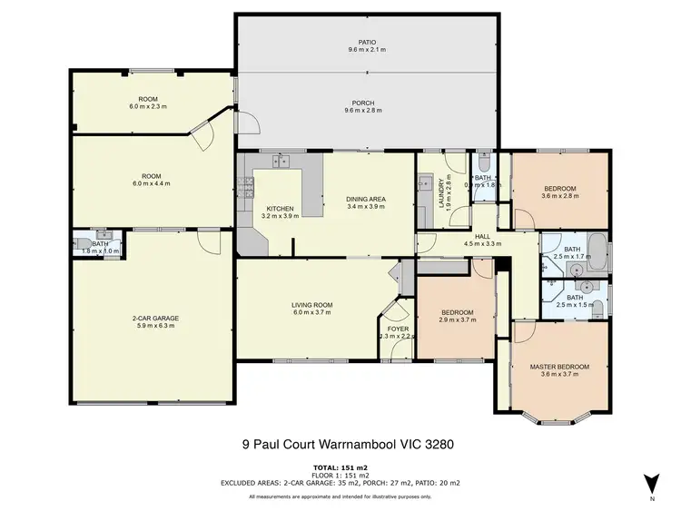 Floorplan of Homely house listing, 9 Paul Court, Warrnambool VIC 3280