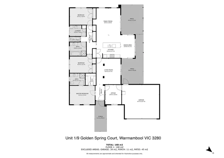 Floorplan of Homely house listing, 1/9 Golden Spring Court, Warrnambool VIC 3280