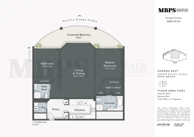 Floorplan of Homely apartment listing, 103/59 Pacific Street, Main Beach QLD 4217