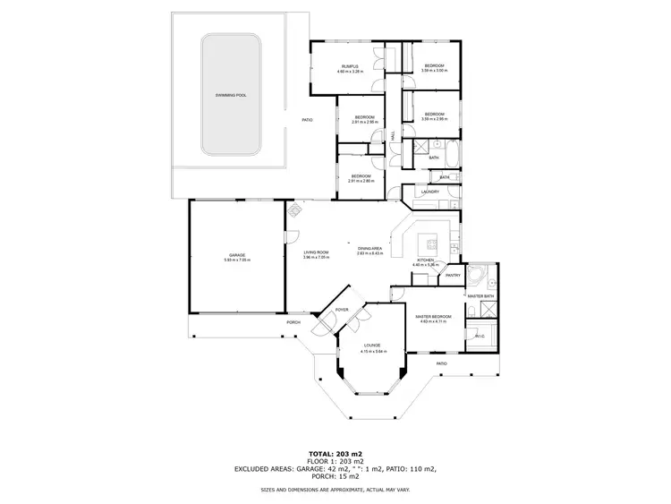 Floorplan of Homely house listing, 3 Fenwick Court, Wodonga VIC 3690