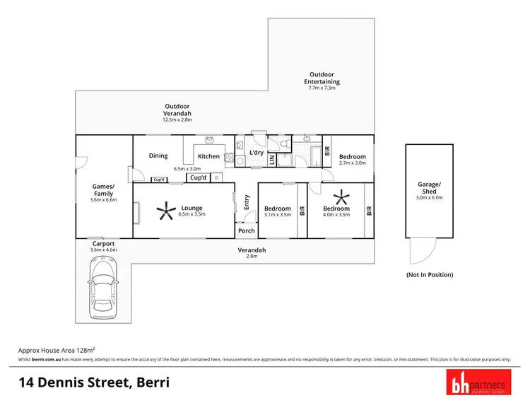 Floorplan of Homely townhouse listing, 14 Dennis Street, Berri SA 5343