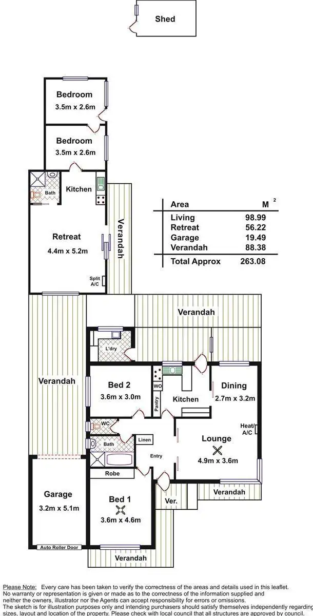 Floorplan of Homely house listing, 36 Amber Avenue, Clearview SA 5085