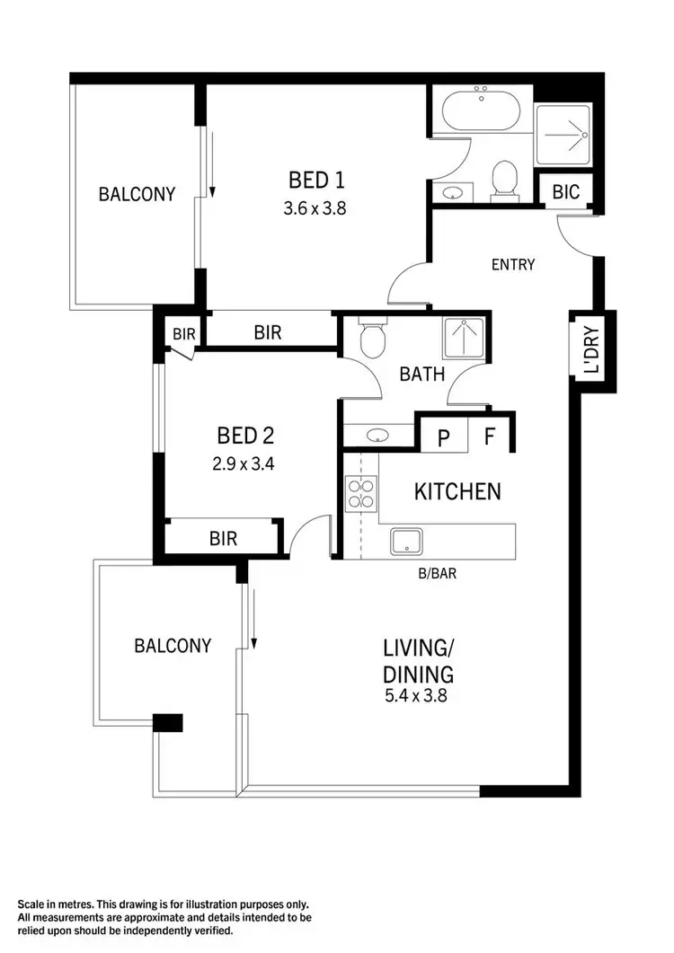 Floorplan of Homely apartment listing, 901/18 Rowlands Place, Adelaide SA 5000