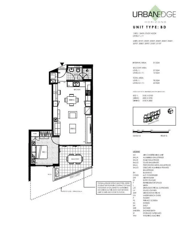 Floorplan of Homely house listing, 21007/63 Blamey Street, Kelvin Grove QLD 4059