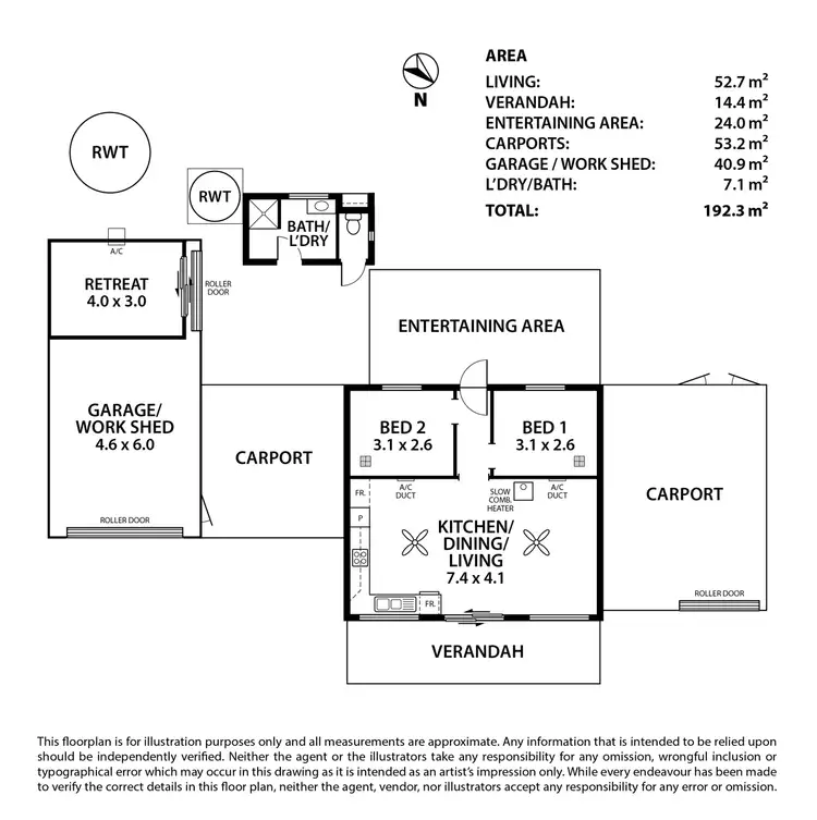 Floorplan of Homely townhouse listing, 30 Kungari Court, Punyelroo SA 5353