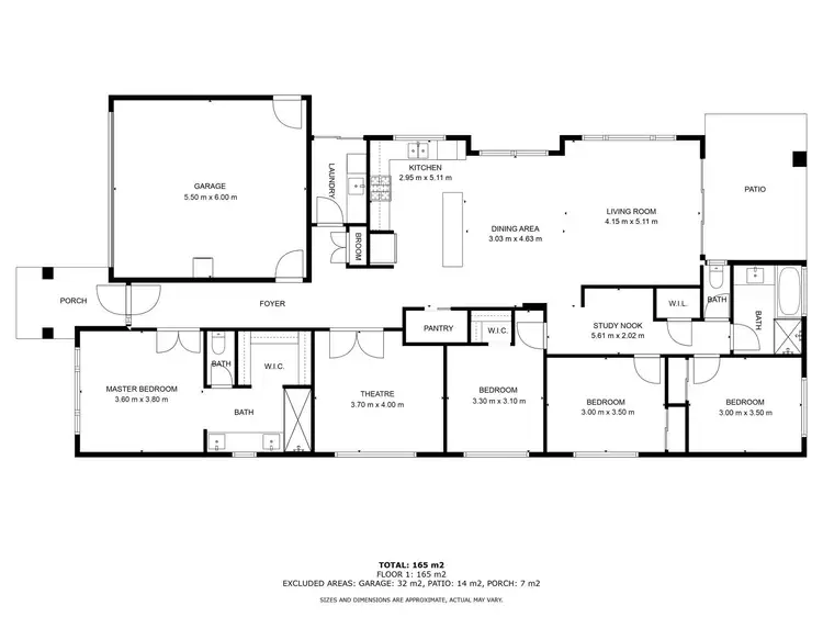 Floorplan of Homely house listing, 7 Edmunds Place, Leneva VIC 3691