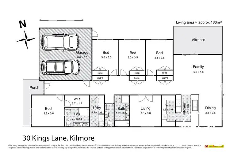 Floorplan of Homely house listing, 30 Kings Lane, Kilmore VIC 3764