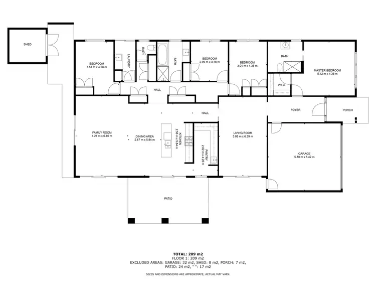 Floorplan of Homely house listing, 24 Lowerson Way, Wodonga VIC 3690