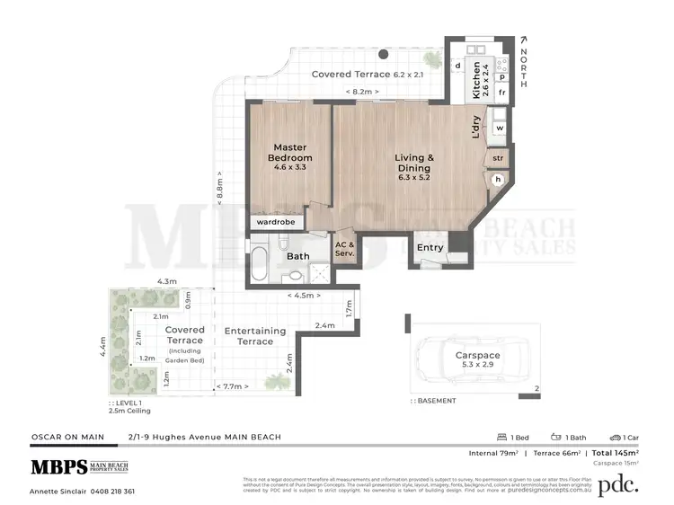 Floorplan of Homely apartment listing, 2/1-9 Hughes Avenue, Main Beach QLD 4217