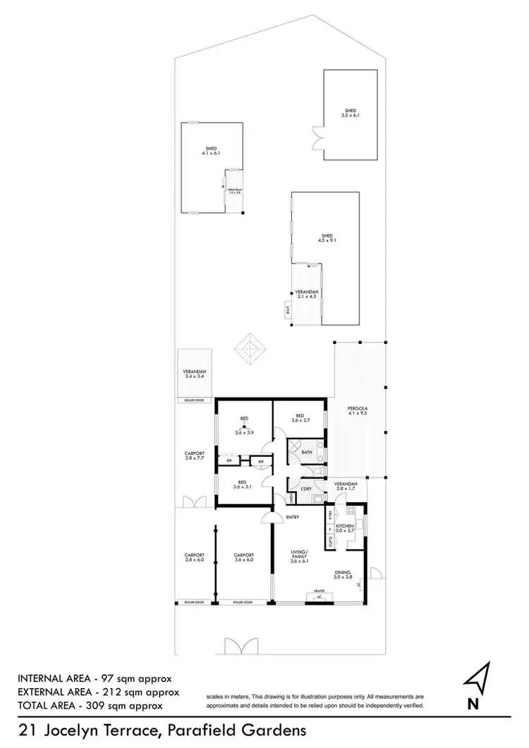 Floorplan of Homely house listing, 21 Jocelyn Terrace, Parafield Gardens SA 5107