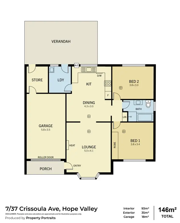 Floorplan of Homely unit listing, 7/37 Crissoula Avenue, Hope Valley SA 5090
