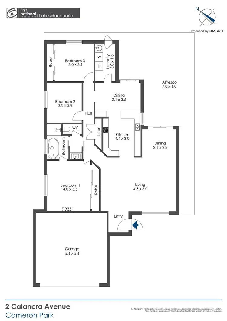 Floorplan of Homely house listing, 2 Calancra Avenue, Cameron Park NSW 2285