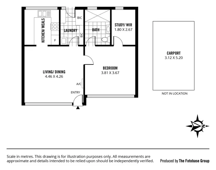 Floorplan of Homely unit listing, 1/94 Fisher Street, Fullarton SA 5063