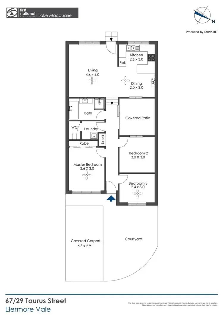 Floorplan of Homely villa listing, 67/29 Taurus Street, Elermore Vale NSW 2287