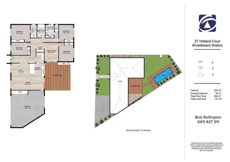 Floorplan of Homely house listing, 27 Holland Court, Broadbeach Waters QLD 4218