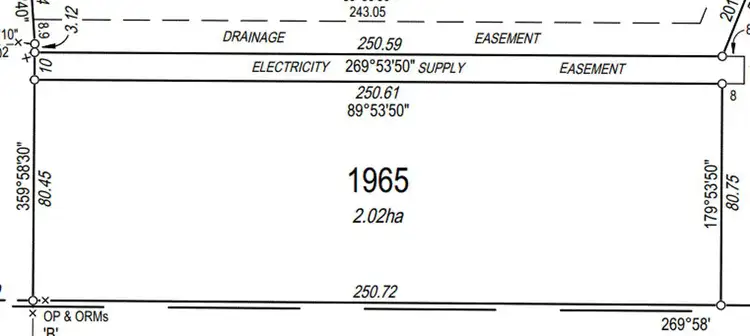 Floorplan of Homely land listing, Lot 1965, 172 William Road, Berry Springs NT 838