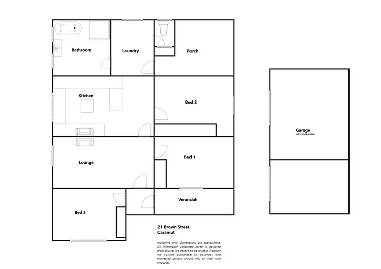 Floorplan of Homely house listing, 21 Brown Street, Caramut VIC 3274