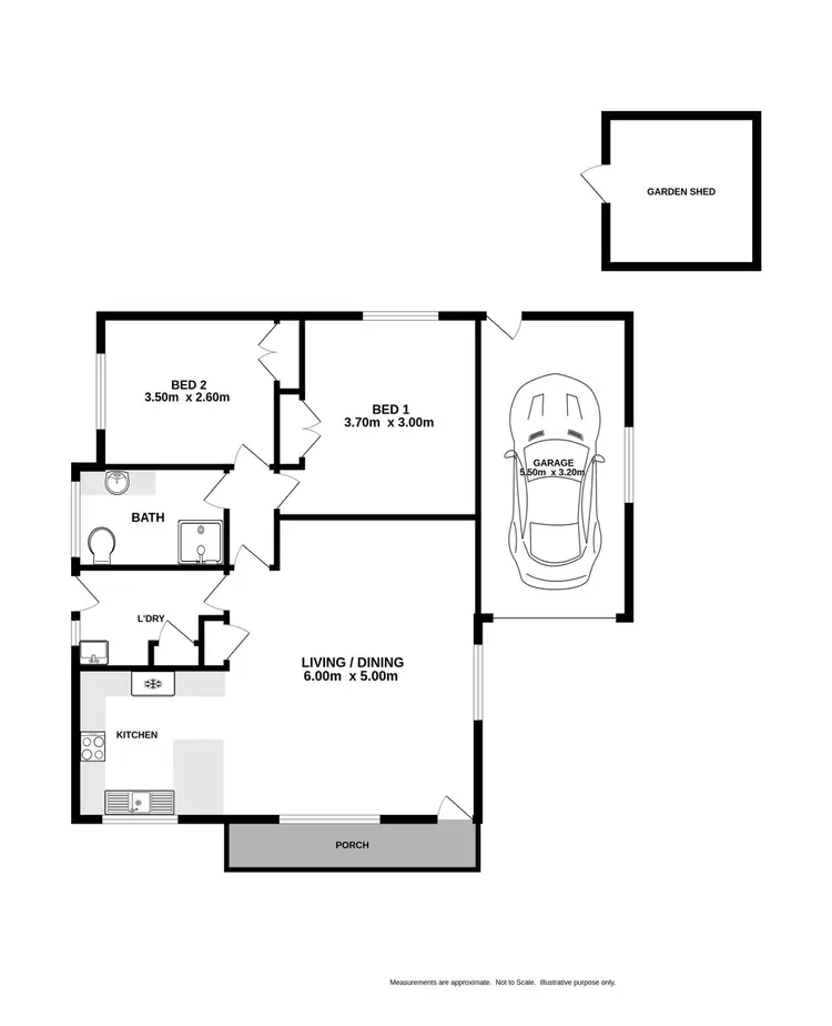 Floorplan of Homely unit listing, 3/8 Emery Court, West Wodonga VIC 3690