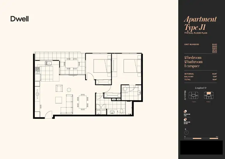 Floorplan of Homely house listing, 1902/17 Longland Street, Newstead QLD 4006