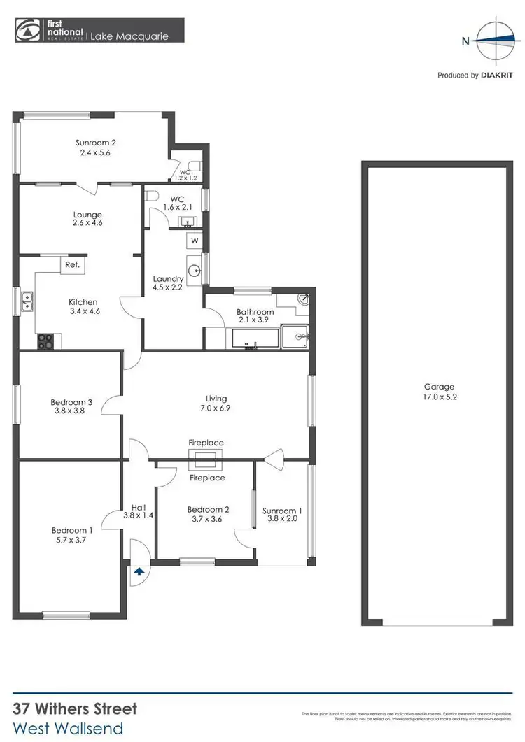 Floorplan of Homely house listing, 37 Withers Street, West Wallsend NSW 2286