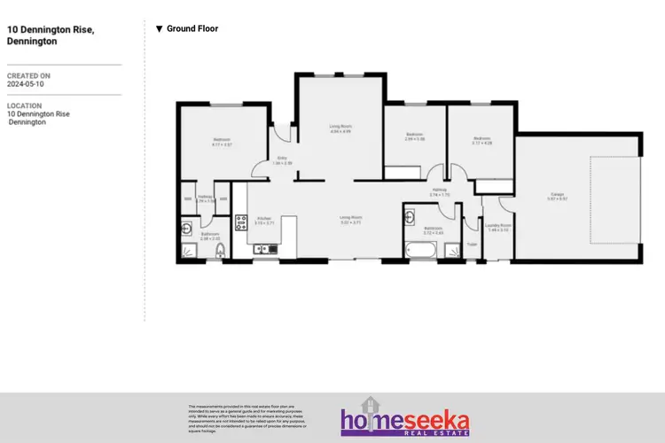 Floorplan of Homely house listing, 10 Dennington Rise, Warrnambool VIC 3280