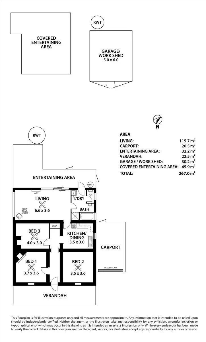 Floorplan of Homely townhouse listing, 7 Asmus Street, Mannum SA 5238