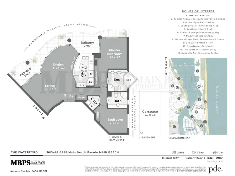 Floorplan of Homely apartment listing, 16/3482 Main Beach Parade, Main Beach QLD 4217