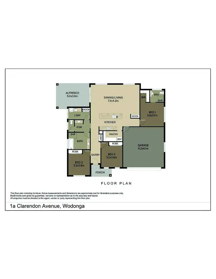 Floorplan of Homely house listing, 1A Clarendon Avenue, Wodonga VIC 3690