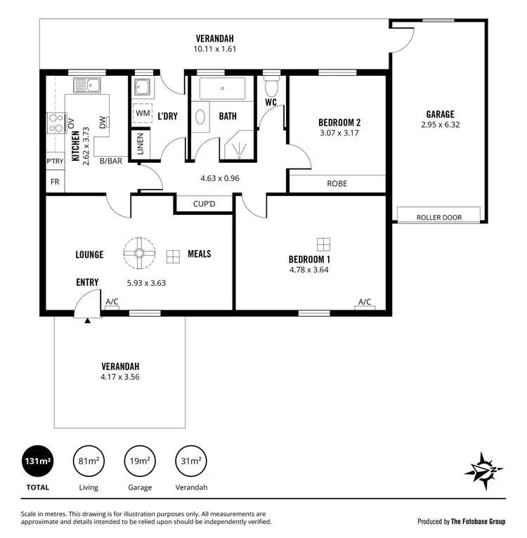 Floorplan of Homely unit listing, 1/2 Fourth Avenue, Ascot Park SA 5043