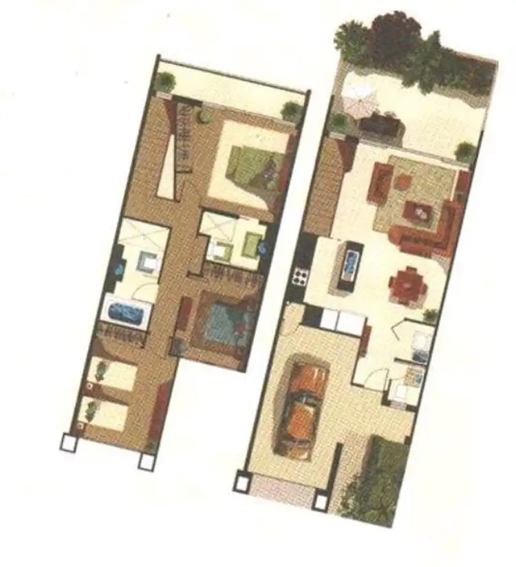 Floorplan of Homely townhouse listing, 45/7 Elliott Street, Isle of Capri QLD 4217