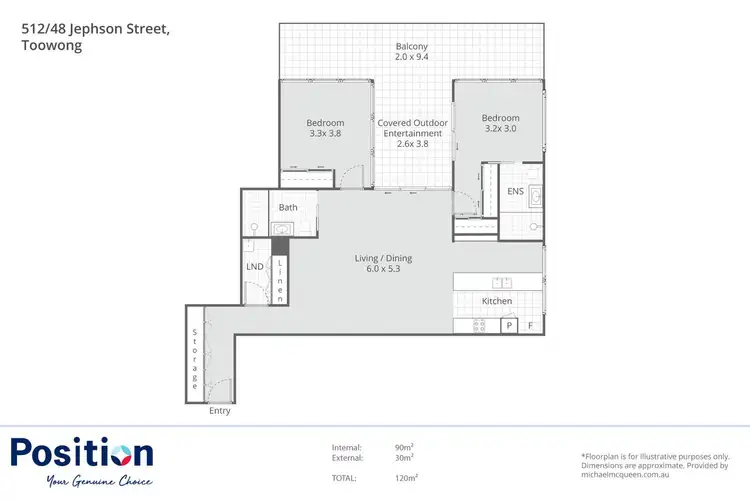 Floorplan of Homely house listing, 512/48 Jephson Street, Toowong QLD 4066