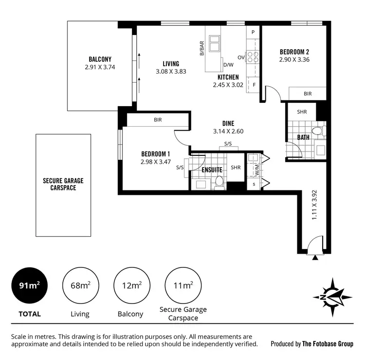 Floorplan of Homely apartment listing, 2008/156 Wright Street, Adelaide SA 5000