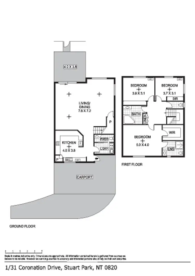 Floorplan of Homely unit listing, 1/31 Coronation Drive, Stuart Park NT 820