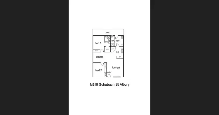 Floorplan of Homely unit listing, 1/519 Schubach Street, East Albury NSW 2640