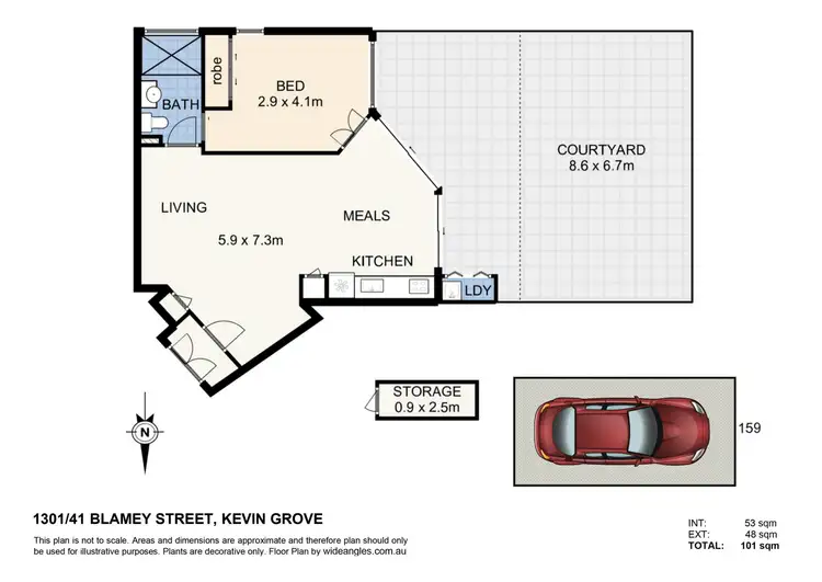 Floorplan of Homely house listing, 1301/41 Blamey Street, Kelvin Grove QLD 4059