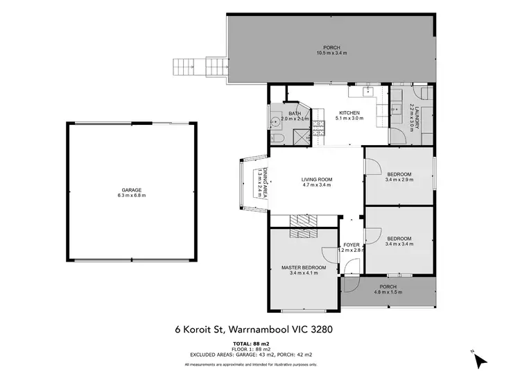Floorplan of Homely house listing, 6 Koroit Street, Warrnambool VIC 3280
