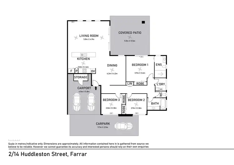 Floorplan of Homely unit listing, 2/14 Huddleston Street, Farrar NT 830