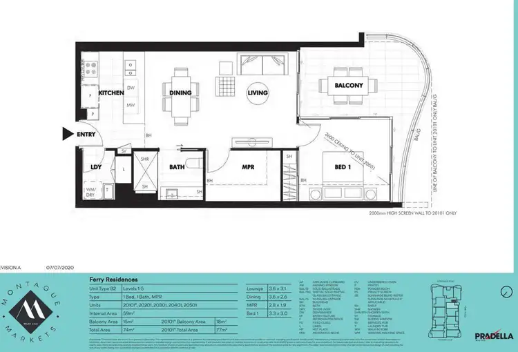 Floorplan of Homely house listing, 20501/1 Ferry Road, West End QLD 4101