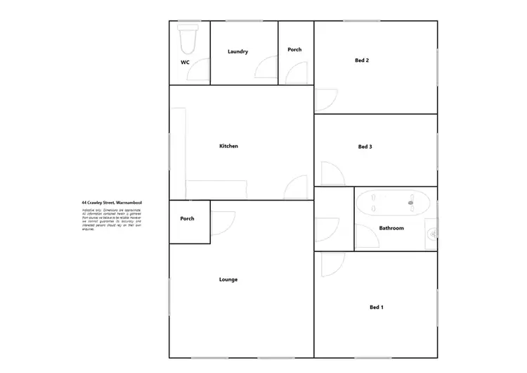 Floorplan of Homely house listing, 44 Crawley Street, Warrnambool VIC 3280