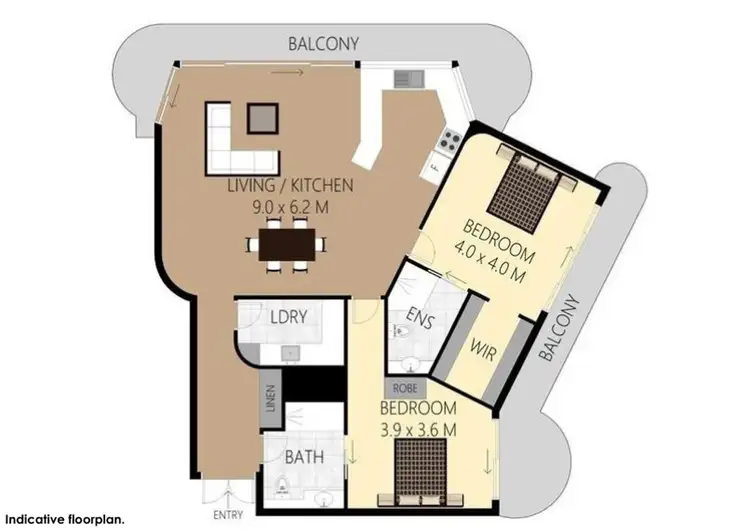 Floorplan of Homely apartment listing, 4A/18 Aubrey Street, Surfers Paradise QLD 4217