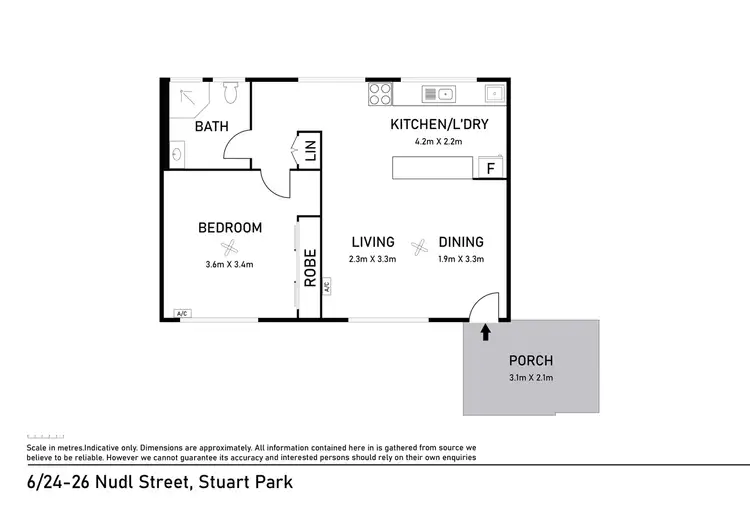 Floorplan of Homely unit listing, 6/26 Nudl Street, Stuart Park NT 820