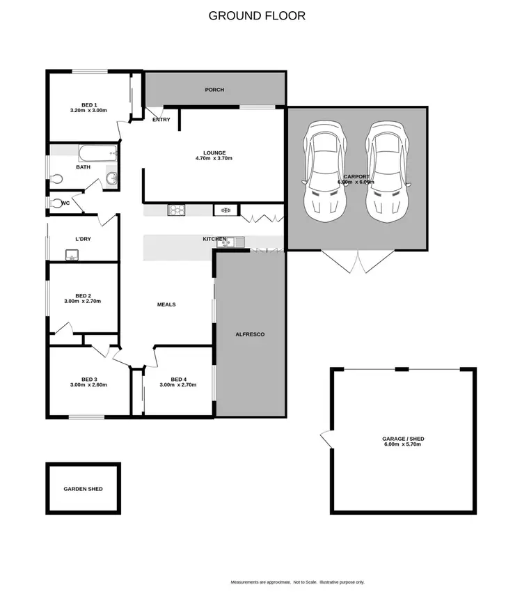Floorplan of Homely house listing, 12 Pickering Place, Wodonga VIC 3690