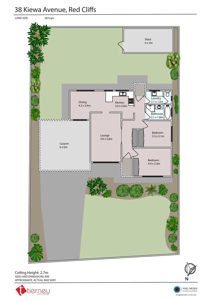 Floorplan of Homely house listing, 38 Kiewa Avenue, Red Cliffs VIC 3496