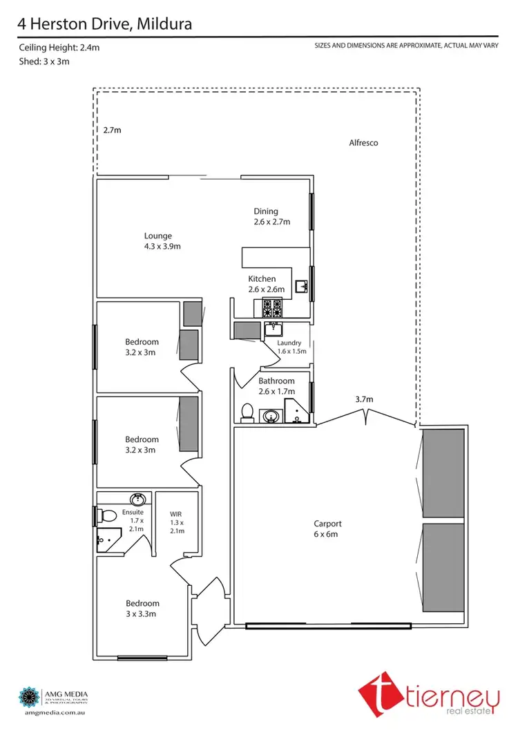 Floorplan of Homely house listing, 4 Herston Drive, Mildura VIC 3500