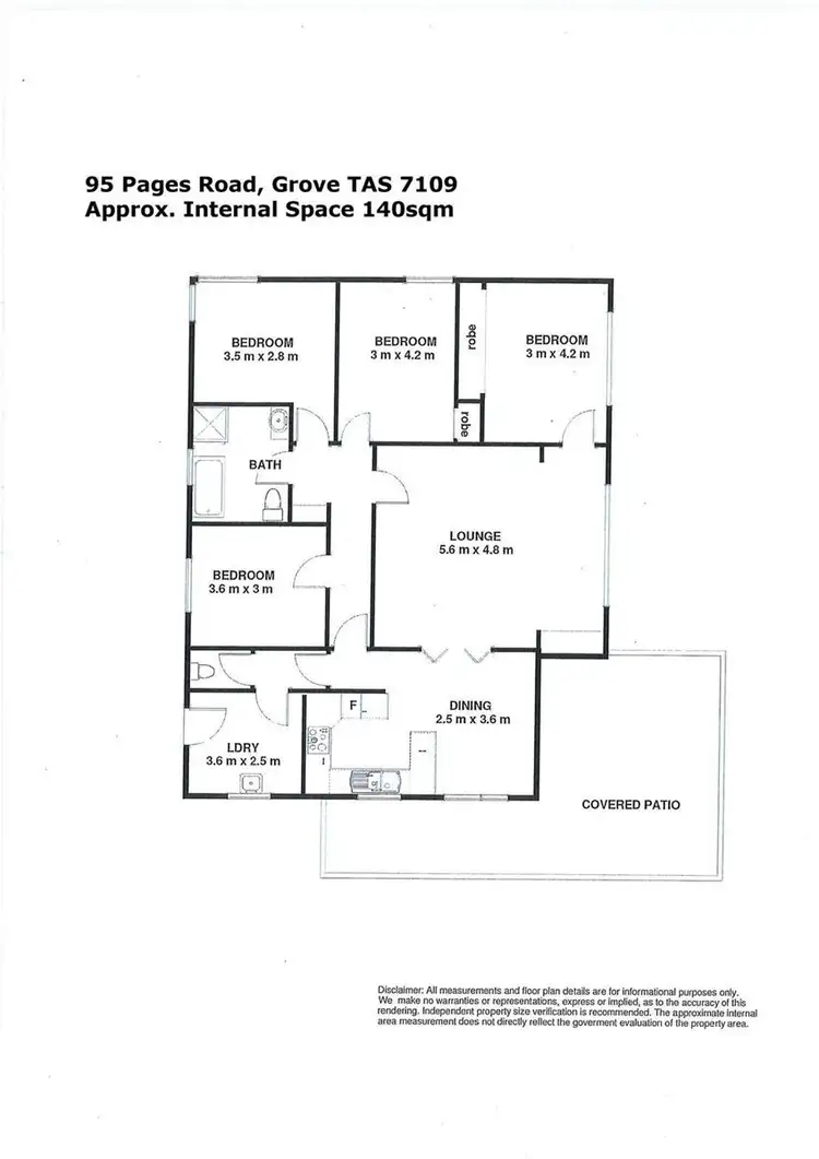 Floorplan of Homely house listing, 95 Pages Road, Grove TAS 7109