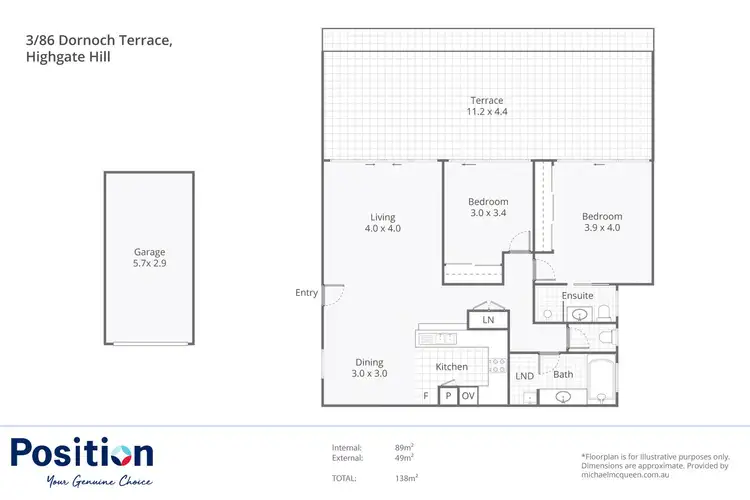 Floorplan of Homely house listing, 3/86 Dornoch Terrace, Highgate Hill QLD 4101